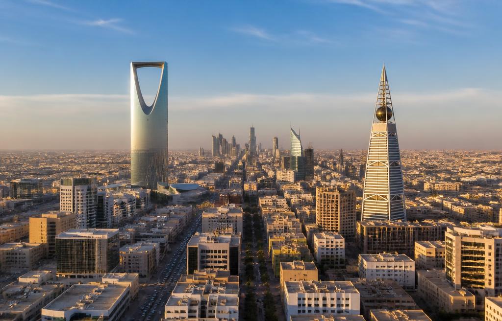 Riyadh skyline with Kingdom Centre and Al Faisaliah towers